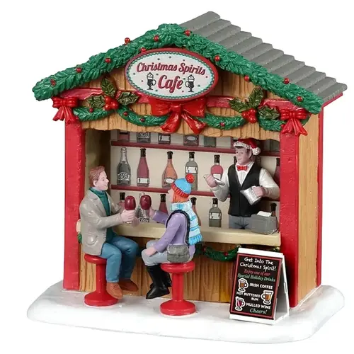 Christmas Spirits Cafe, Caddington Village/Christmas, Resin - pack of 12
