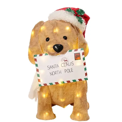 Lighted Golden Retriever, LED, Warm White, 25 H in Lighted Golden Retriever, LED, Warm White, 25 H in