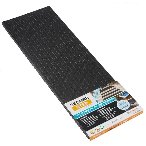 Secure Step TF012-08X24-SS Stair Tread, 24 in L, 8 in W, 1/2 in Thick