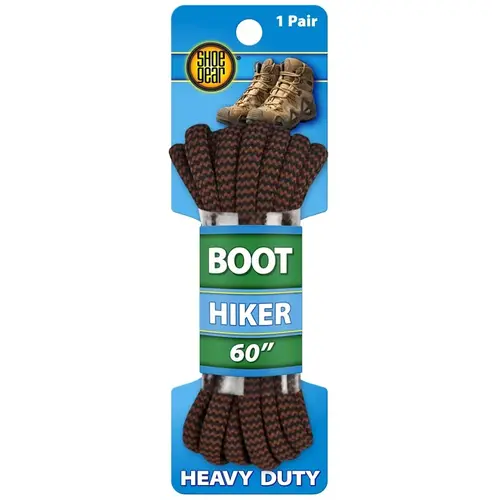 Shoe Gear Alpine Boot Lace, Round, Black/Brown, 60 in L Shoe Gear Alpine Boot Lace, Round, Black/Brown, 60 in L