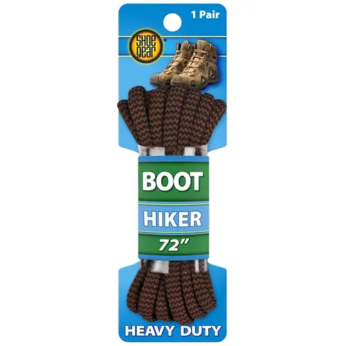 Shoe Gear Alpine Boot Lace, Round, Black/Brown, 72 in L