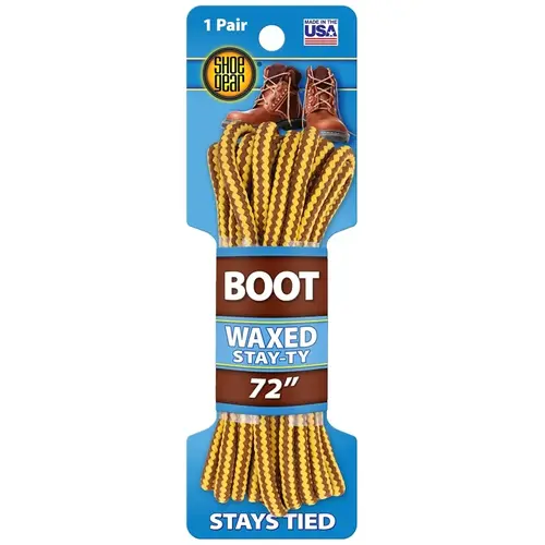 Shoe Gear Boot Lace, Round, Brown/Gold, 72 in L Shoe Gear Boot Lace, Round, Brown/Gold, 72 in L