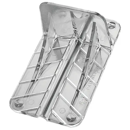 Snow Guard, 3-1/2 in W, Polycarbonate, Clear, Surface Installation