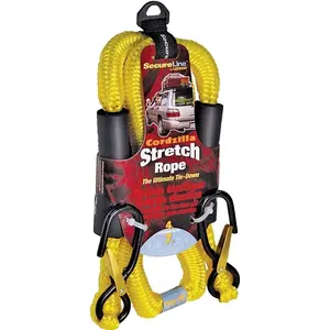 SecureLine CZB4 SecureLine Stretch Rope, 8 mm Dia, 4 ft L, Polypropylene, Yellow