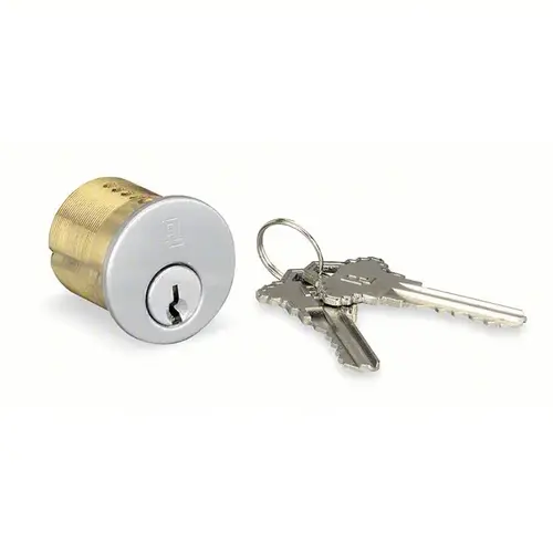 Standard Mortise Cylinder Keyed Different for Activation Satin Chrome
