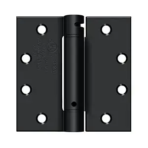 Deltana DSH45U1B 4-1/2" x 4-1/2" Spring Hinge, UL Listed in Paint Black