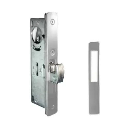 International Storefront Door Hook Latch Deadlock- 1-1/8" Back Set Anodized Dull Aluminum