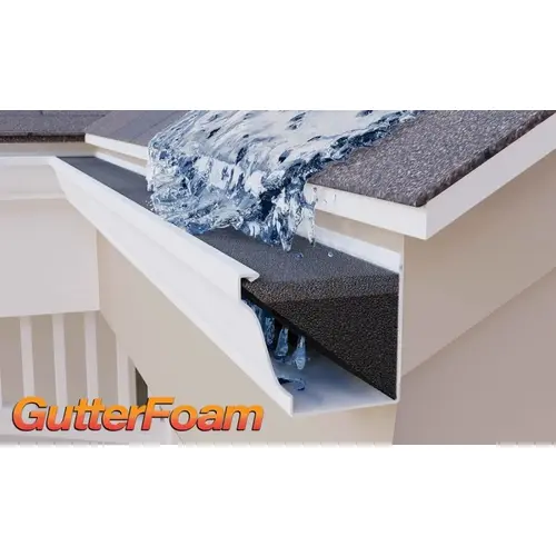 GS-K5 Gutter Guard, 4 ft L, 5 in W, Polyether Black