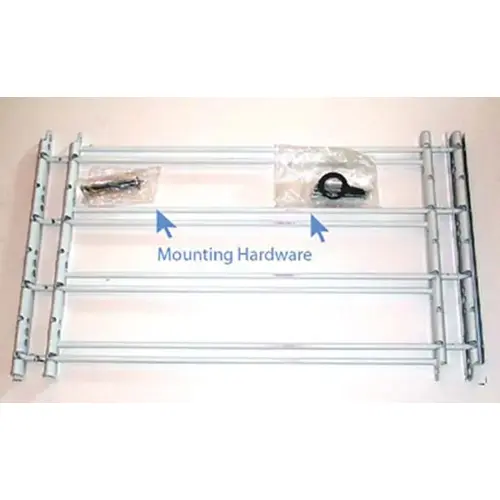 1130 Series Window Guard, 24 to 42 in W, 14 in H, Steel, White, 12-1/2 in Bar, 4-Bar 1130 Series Window Guard, 24 to 42 in W, 14 in H, Steel, White, 12-1/2 in Bar, 4-Bar