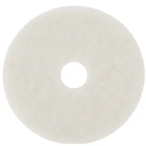 3M MMM08484 Polish Pad, 20 in Dia, Polyester, White