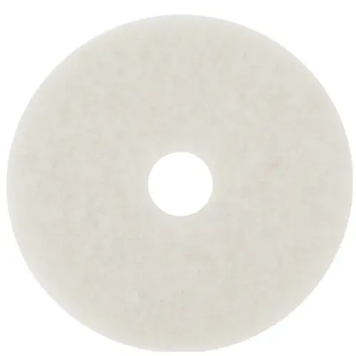 Polish Pad, 20 in Dia, Polyester, White