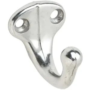 Schlage 581A92 Ives Wardrobe Hook, 1-Hook, Aluminum, Aluminum