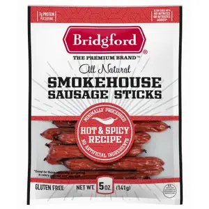 BRIDGFORD MARKETING COMPANY 2002 Smoked Sausage Sticks, Hot & Spicy, 5 oz.
