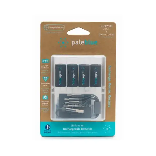 Rechargeable CR123A Batteries - pack of 4