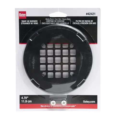 STRAINER SNAP-IN ROUND MAT BLK STRAINER SNAP-IN ROUND MAT BLK