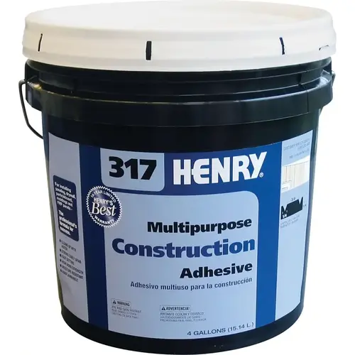 Henry Construction Adhesive, Off-White, 4 gal, Pail