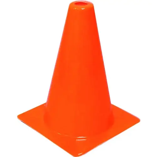 Traffic Safety Cone, 12 in H Cone, Vinyl Cone, Fluorescent Orange Cone