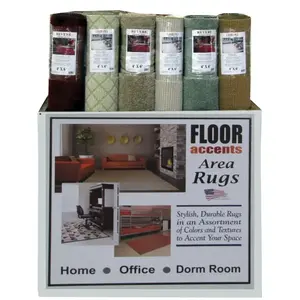 Dynasty Carpet & Rug 11935-XCP18 Area Rug Assortment, 6 ft L, 4 ft W, Berber Pattern - pack of 18