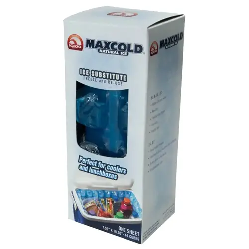 Maxcold Reusable Ice Sheet, 44 Cube Box, Blue Maxcold Reusable Ice Sheet, 44 Cube Box, Blue