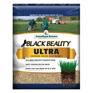 JONATHAN GREEN TURF 10324 Black Beauty Ultra Grass Seed Mix, 50 lb Bag Dark Green