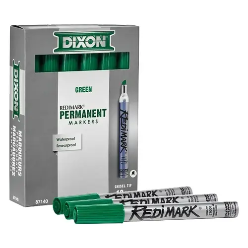 Marker, Green, 6 in L, Metal Barrel Marker, Green, 6 in L, Metal Barrel