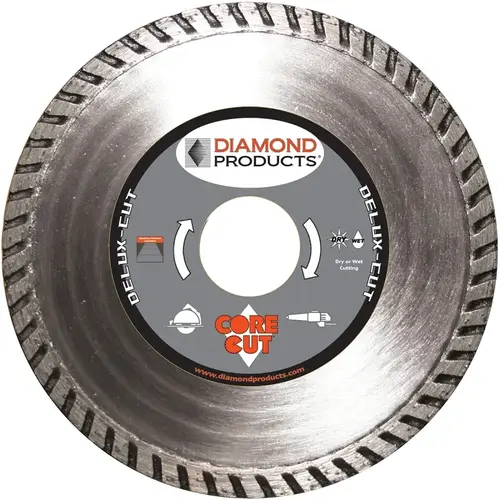 Circular Blade, 6 in Dia, 7/8 in Arbor, Diamond Cutting Edge Circular Blade, 6 in Dia, 7/8 in Arbor, Diamond Cutting Edge