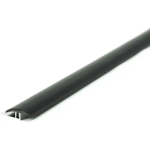 T-Divider with Track, 96 in L, 1-1/2 in W, Vinyl, Black