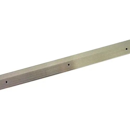 Carpet Trim, 96 in L, 1-1/2 in W, Fluted Surface, Aluminum, Silver Carpet Trim, 96 in L, 1-1/2 in W, Fluted Surface, Aluminum, Silver