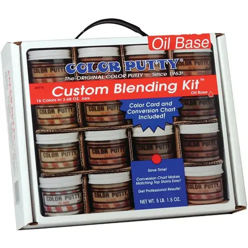 Wood Filler Custom Blend Kit Oil Based - Various, 3.7 oz