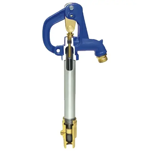 900 Series Yard Hydrant, 7 ft OAL, 3/4 in Inlet, FNPT Inlet, 3/4 in Outlet, Male Thread Outlet Blue 900 Series Yard Hydrant, 7 ft OAL, 3/4 in Inlet, FNPT Inlet, 3/4 in Outlet, Male Thread Outlet Blue