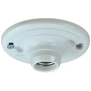 Allied Moulded 26952 LH-11WP Lamp Holder, 250 V, 660 W, Brass Contact, White