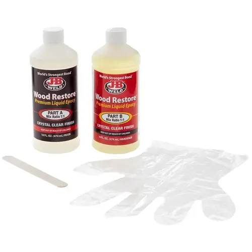 40002 Epoxy Wood Restore Kit, Liquid, Slight, Clear, 32 oz 40002 Epoxy Wood Restore Kit, Liquid, Slight, Clear, 32 oz