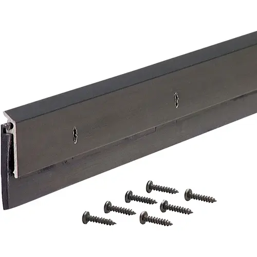 Door Sweep, 48 in L, 1-1/4 in W, Aluminum Flange, EPDM Rubber Insert Bronze Door Sweep, 48 in L, 1-1/4 in W, Aluminum Flange, EPDM Rubber Insert Bronze