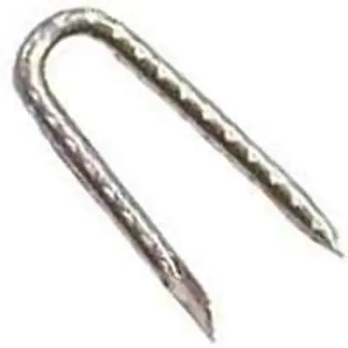 00 Fence Staple, 1/4 in W Crown, 9 Gauge Galvanized 00 Fence Staple, 1/4 in W Crown, 9 Gauge Galvanized