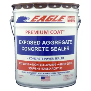 Eagle EB5 PREMIUM COAT Series Concrete Sealer, Brown Tint, Liquid, 5 gal, Pail