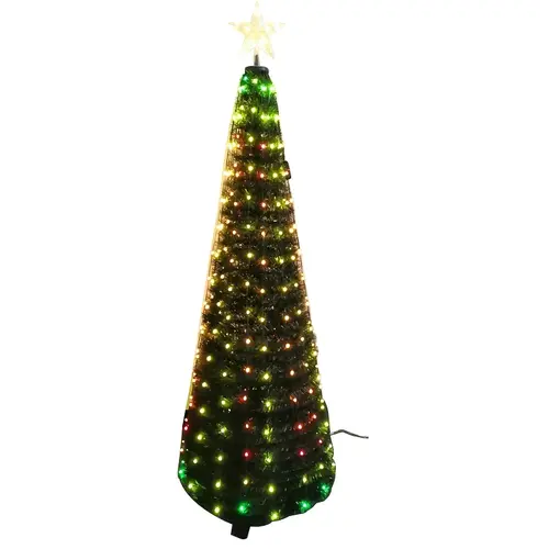 Pull Up Tree, Cone Shape, LED, Warm White, 5 ft H Pull Up Tree, Cone Shape, LED, Warm White, 5 ft H