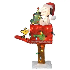 Product Works 56318-XCP2 LED Snoopy w/Tree On Mailbox, 32 in - pack of 2