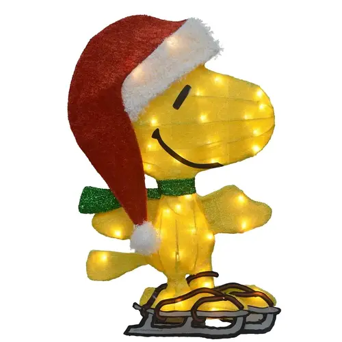 LED Skating Woodstock Yard Art, 2D, 24 in Yellow LED Skating Woodstock Yard Art, 2D, 24 in Yellow