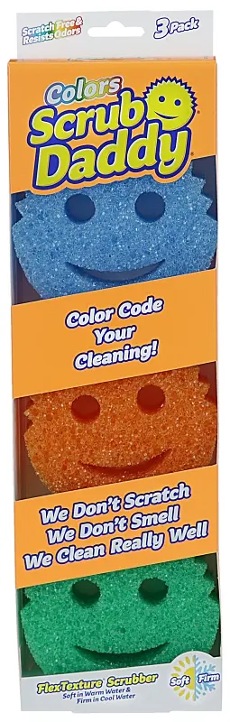 Scrub Daddy Scrubber Heavy Duty For All Purpose Assorted SDC3PK Scrub Daddy Scrubber Heavy Duty For All Purpose Assorted SDC3PK