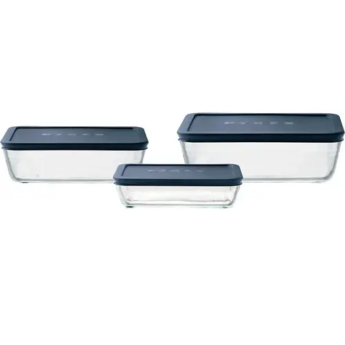 CONTAINER STORAGE SET RECT GLS - pack of 12 CONTAINER STORAGE SET RECT GLS - pack of 12