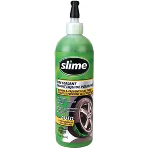 Slime 10019 Tire Sealant, 16 oz, Liquid, Slight Ammonia Green/White