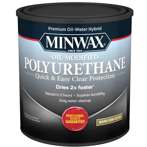 0444 Polyurethane, Semi-Gloss, Liquid, Clear, 1 qt, Can
