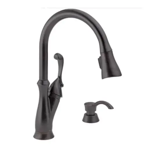Pull-Down Kitchen Faucet Arabella One Handle Bronze Side Sprayer Included Bronze Pull-Down Kitchen Faucet Arabella One Handle Bronze Side Sprayer Included Bronze