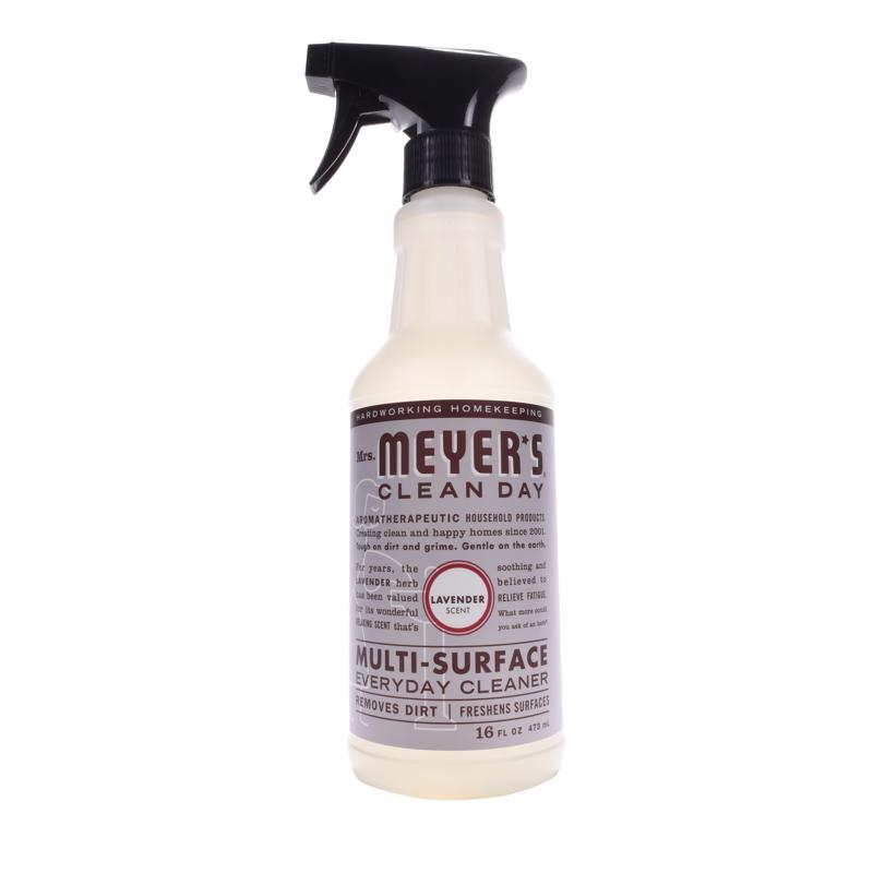 Mrs. Meyer's 11441 Multi-Surface Cleaner Clean Day Lavender Scent Organic Liquid 16 oz
