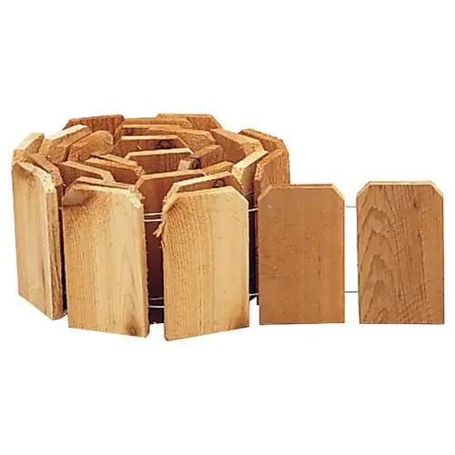 Lawn / Garden Edging, Cedar, Flexible, 6 In. x 10 Ft. Natural