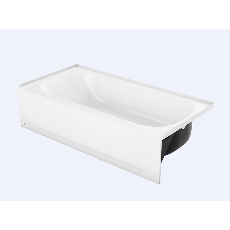 Bootz Industries 011-3364-00 Aloha Bathtub, 39 gal Capacity, 60 in L, 30 in W, 14-1/4 in H, Steel, White, Porcelain-Coated