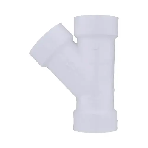 Wye Schedule 40 1-1/4" Hub X 1-1/4" D Hub PVC Wye Schedule 40 1-1/4" Hub X 1-1/4" D Hub PVC