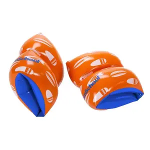 SwimSchool SSA15183A2 Swimming Arm Bands Orange/White Vinyl Inflatable Orange/White Blue/Yellow