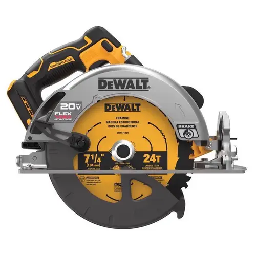 Brushless Circular Saw with Flexvolt Advantage, Tool Only, 20 V, 7-1/4 in Dia Blade Brushless Circular Saw with Flexvolt Advantage, Tool Only, 20 V, 7-1/4 in Dia Blade