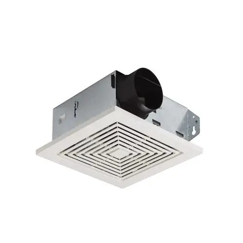 50 CFM Ceiling/Wall Mount Bathroom Exhaust Fan, White Plastic Grille 50 CFM Ceiling/Wall Mount Bathroom Exhaust Fan, White Plastic Grille